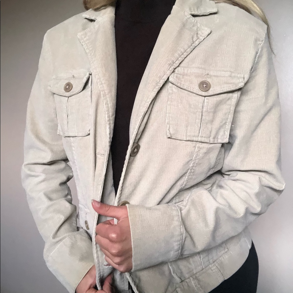 🌞(2/$15) Sonoma Women’s Tan Corduroy Jacket